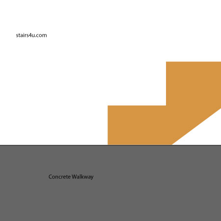 level illustration of walkway drainage near stairway
